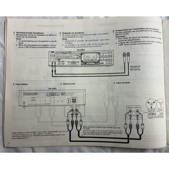 JVC Stereo Casette Deck TD-X301A/C/J/U Original Instruction Book Manual - Picture 4 of 5